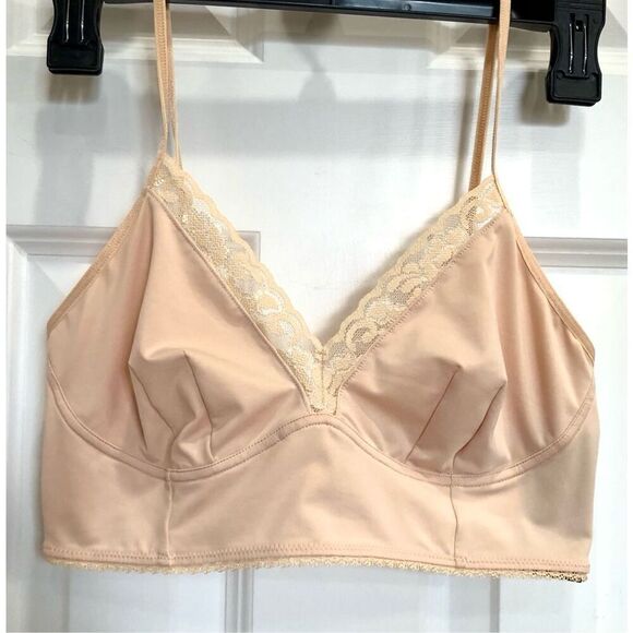 I.N.C. INTERNATIONAL CONCEPTS - NWT - L Sz Lg Lace-Trimmed Bralette/Almond Latte - Picture 2 of 13